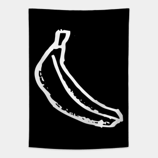 Banana Doodle White Tapestry