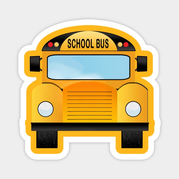 school bus Magnet by Ahmed ALaa