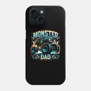 Monster Truck Dad Of The Birthday Boy Monster Truck Phone Case