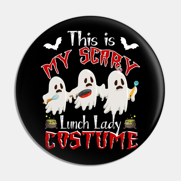 This Is My Scary Lunch Lady Costume Funny Halloween Gift Pin by Simpsonfft