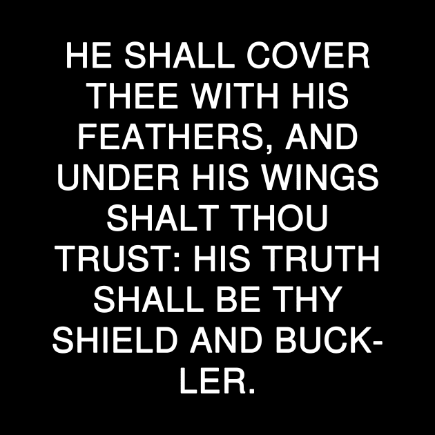 Psalm 91:4 King James Version Text by Holy Bible Verses