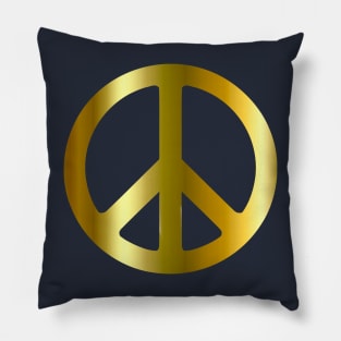 Solid gold World Peace Art Graffiti Activist Pillow