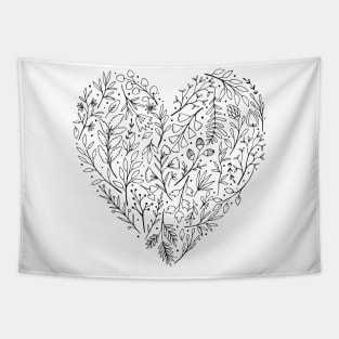 flower heart Tapestry