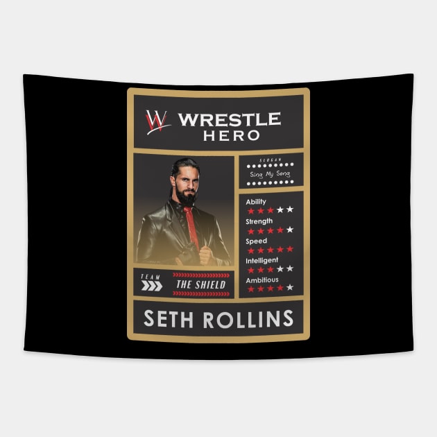 wwe card seth rollins Tapestry by Kevindoa