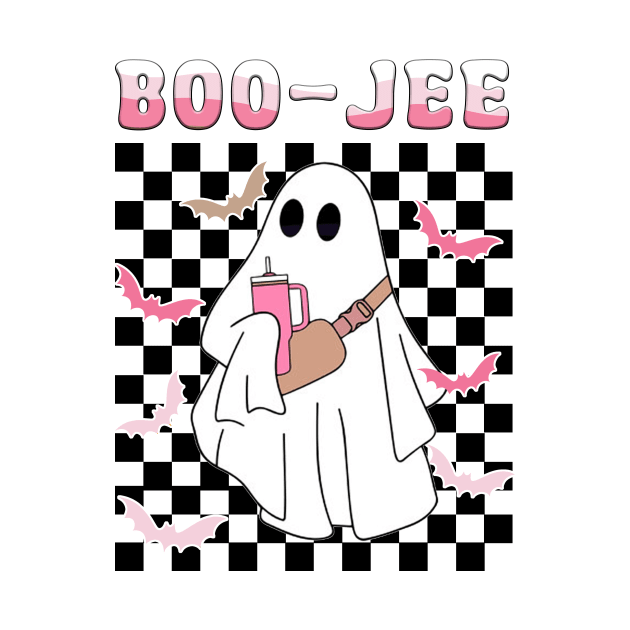 Spooky Season Cute Ghost Halloween Costume Boujee Boo-Jee by JennyArtist