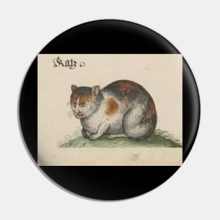 Medieval cat Pin