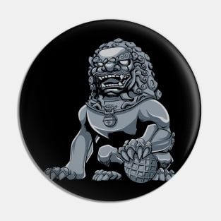 Chinese Lion Iron Pin