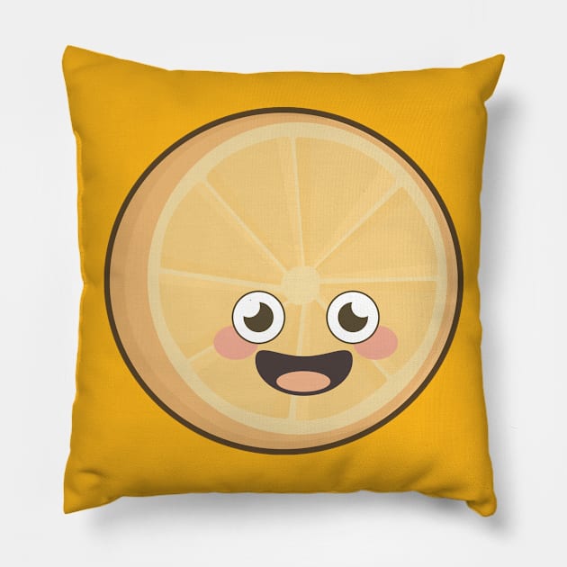 Kawaii Orange Pillow by KawaiiNir