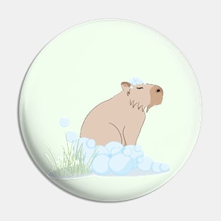 Capybara at the Spa Pin