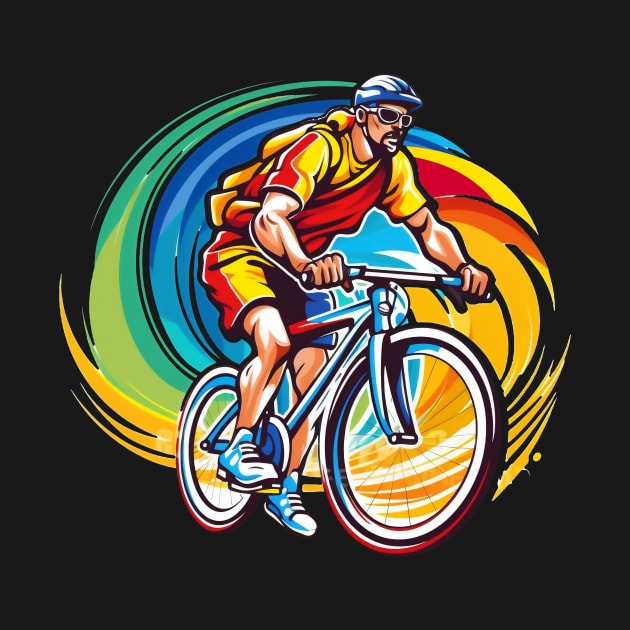 man riding a bike by javierparra
