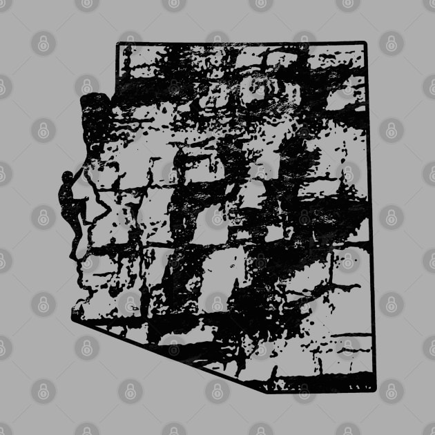 Rock Climbing Arizona Rock Climber State Map Climb Art by TeeCreations