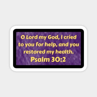 Bible Verse Psalm 30:2 Magnet