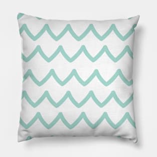 White blue sea ocean waves Pillow