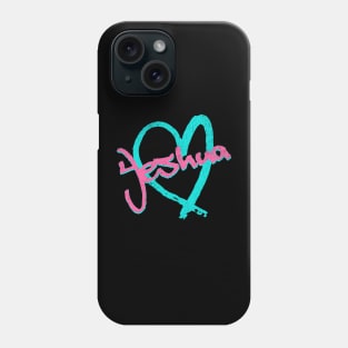 I Love Yeshua Vintage 80's & 90's Blue and Pink Phone Case