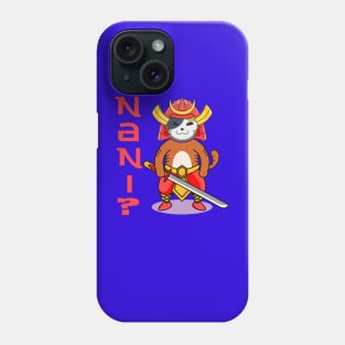 Anime Samurai warrior cat nani what? exclamation manga Phone Case