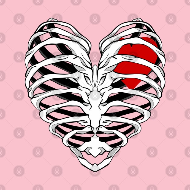 RIB CAGE HEART by MAYRAREINART