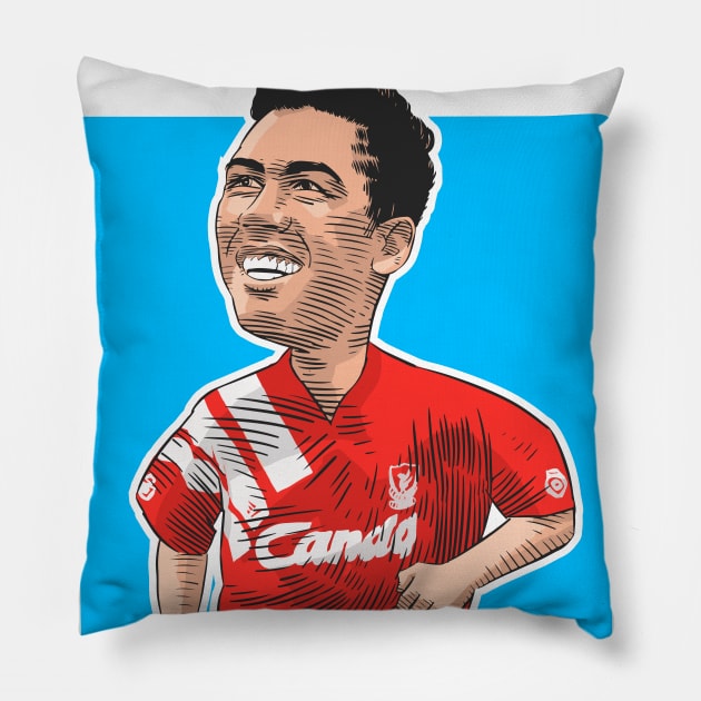 Retro Roberto Firmino Pillow by jafaris