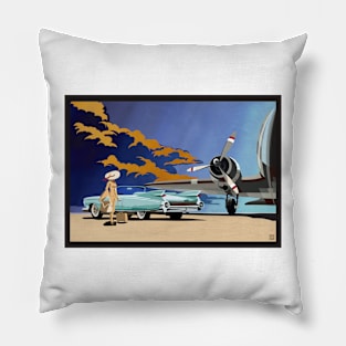 Vintage Travel  Cadillac classic car Pillow