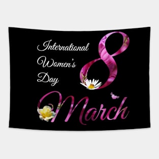 International Womens Day Cute Floral March 8Th 2023 Tapestry