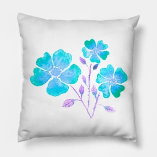 Wild Roses in Turquoise Pillow