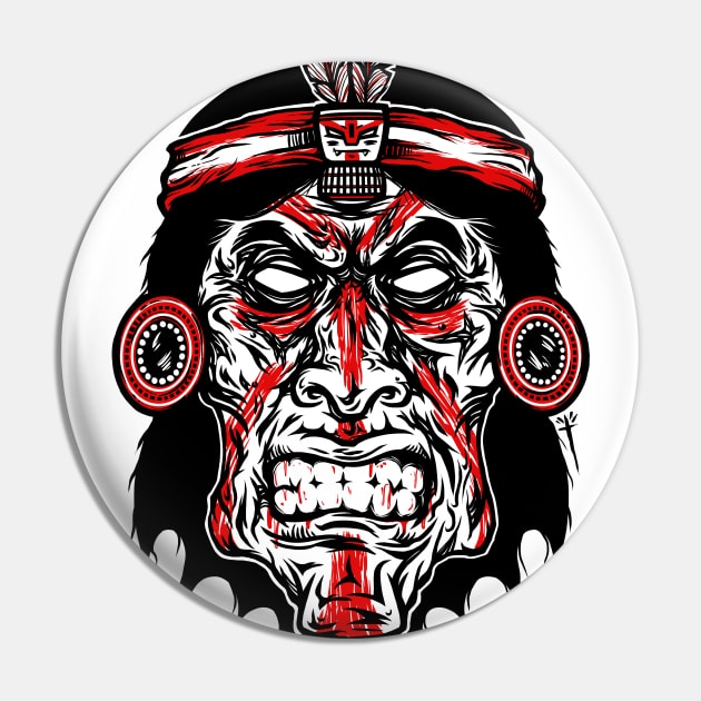 Inca Warrior Pin by DesecrateART