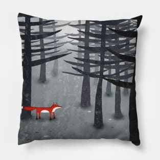 The Fox and the Forest Pillow