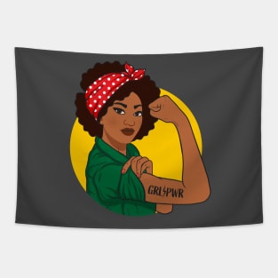 Grl Pwr Shirt Black Girl Magic Melanin Juneteenth Girl Power Tapestry