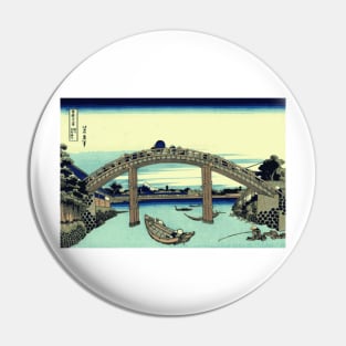 Vector image of Fuji seen through the Mannen bridge at Fukagawa Pin