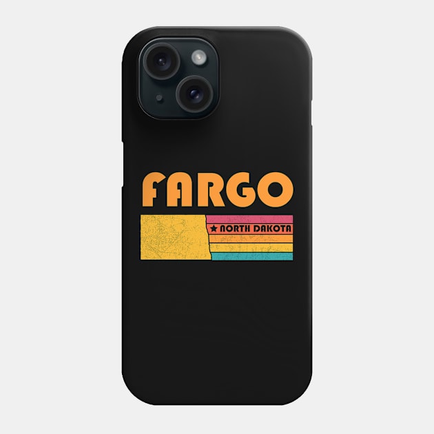 Fargo North Dakota Vintage Distressed Souvenir Phone Case by NickDezArts