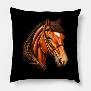 Equestrian Horse head Western Pillow