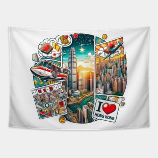 I Love Hong Kong Tapestry