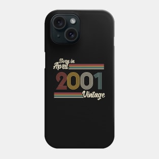 Vintage Born In April 2001 Phone Case