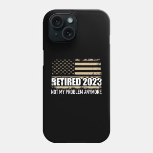 Retired 2023 us american flag Phone Case