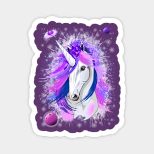 Unicorn Spirit Pink and Purple Mythical Creature Magnet