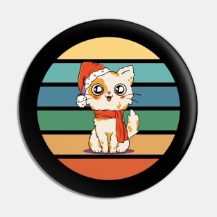 Retro Catmas Merry Chirstmas Gift Pin