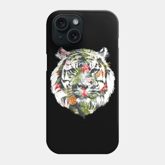 tropical tiger Phone Case by astronaut