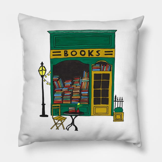 Bookstore Pillow by jenblove