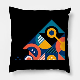 geometric bauhaus background Pillow