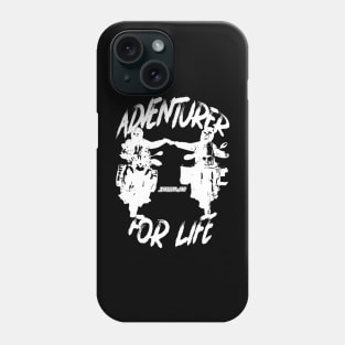 Adventurer For Life - white print Phone Case