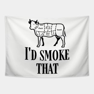 I'd Smoke That Cow BBQ Tapestry