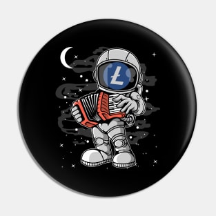 Astronaut Accordion Litecoin LTC Coin To The Moon Crypto Token Cryptocurrency Blockchain Wallet Birthday Gift For Men Women Kids Pin