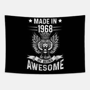 Made In 1968 56 Years Of Being Awesome Birthday Tapestry