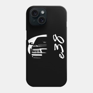 E38 simple white design Phone Case