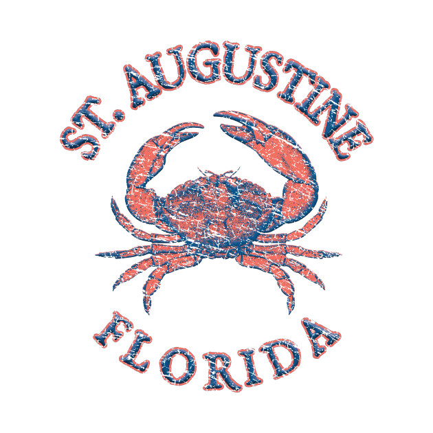 St. Augustine, Florida, with Stone Crab on Wind Rose (Two-Sided) by jcombs