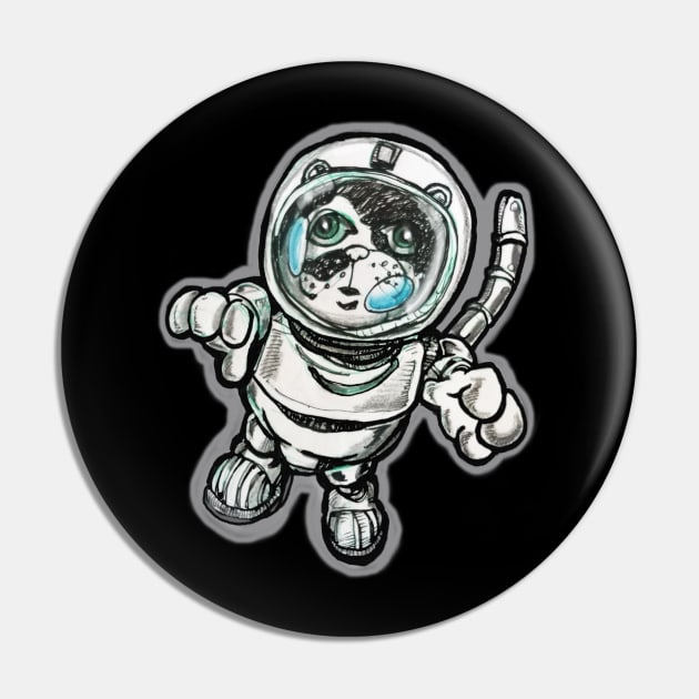 Nerf the Cat Astronaut Pin by silentrob668