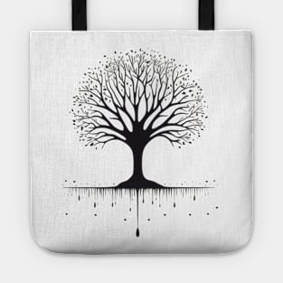 Stylish Minimalist Deciduous Tree Design Tote