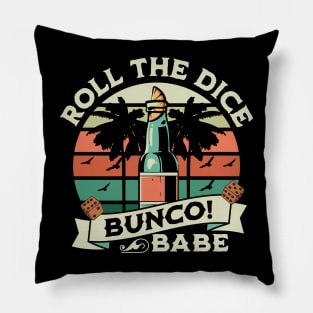 Bunco Babe Sunset Roll the Dice Pillow