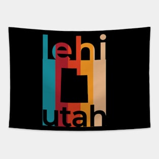 Lehi Utah Retro Tapestry