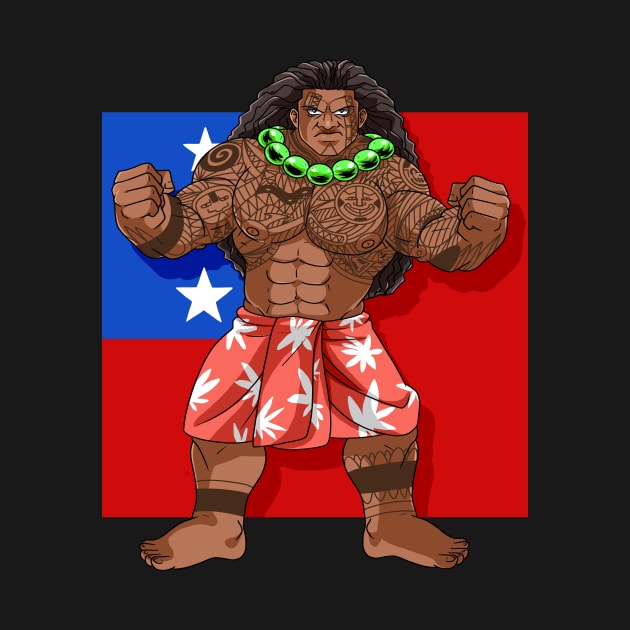 Samoan Pride Samoa Flag Polynesian War Dance by Noseking