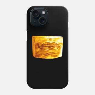 Golden Lips Print Phone Case